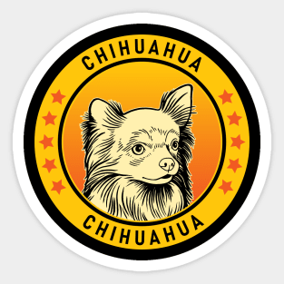 Long Haired Chihuahua Dog Portrait Sticker